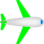 grünes Flugzeug