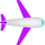 violettes Flugzeug